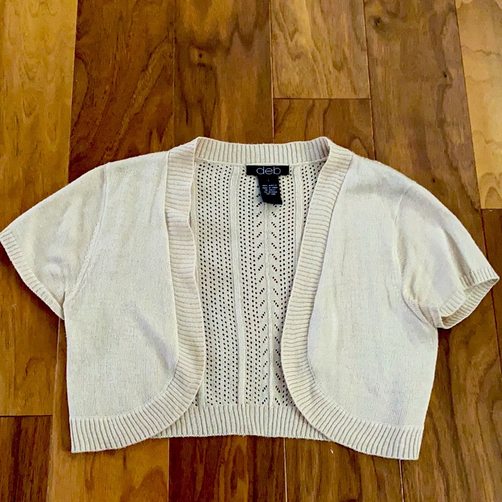 Tan textured shrug